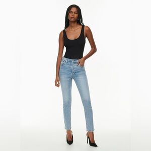 Denim Forum Aritzia The Yoko High Rise Slim Jeans Size 28